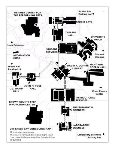 University of Wisconsin-Green Bay Concourse Map Preview 1