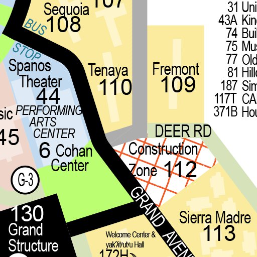 California Polytechnic State University Simplified Campus Map by Avenza ...