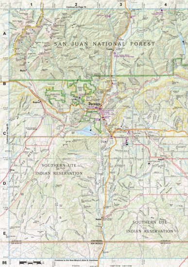 Colorado Atlas & Gazetteer Page 86 Preview 1