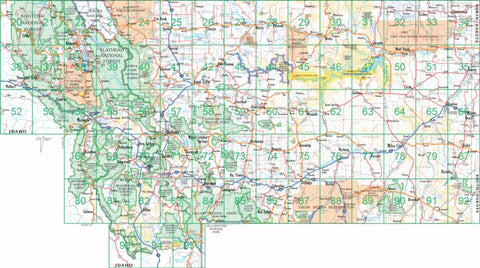 Montana Atlas & Gazetteer Overview Map Preview 1