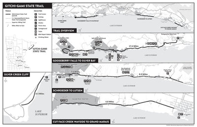 Gitchi-Gami State Trail Map 2 - Goosberry Falls to Split Rock, MNDNR Preview 1