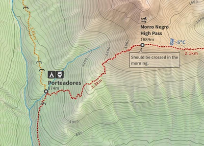 Las Horquetas Trail - Cerro Castillo - 1:30000 Preview 2