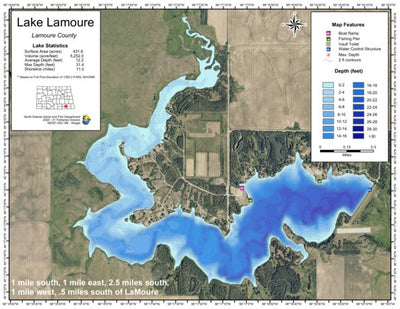 Lamoure, Lake - LaMoure County Preview 1