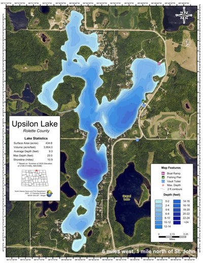 Upsilon, Lake - Rolette County Preview 1