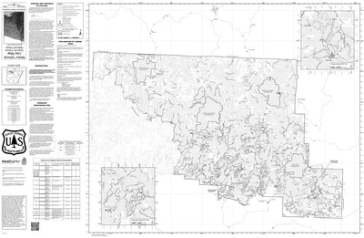 Motor Vehicle Use Map, MVUM, Big Piney District, Ozark-St. Francis National Forests Preview 1