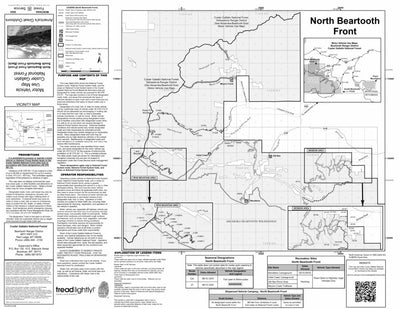 Custer Gallatin National Forest - North Beartooth Front- MVUM 2024 Preview 1
