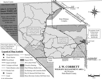 J.W. Corbett WMA Brochure Map Preview 1