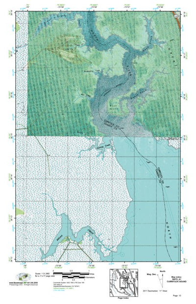 Fishing Maps showing the Currituck Sound