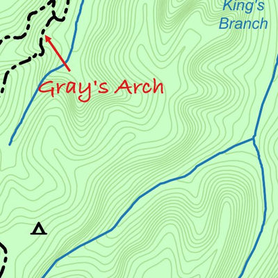 42nd Parallel Red River Gorge: Gray's Arch to Hanson's Point digital map