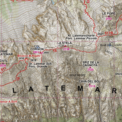 4LAND Srl 4LAND 181 Sciliar Catinaccio Latemar (Seiser Alm Rosengarten) - south side - ed.2022 bundle exclusive