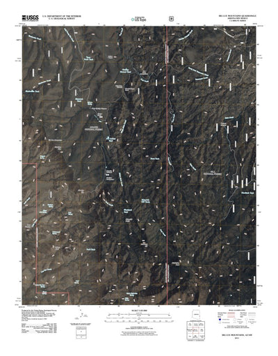 Big Lue Mountains, AZ-NM (2011, 24000-Scale) Preview 1
