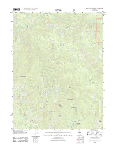 Blue Nose Mountain, CA (2012, 24000-Scale) Preview 1