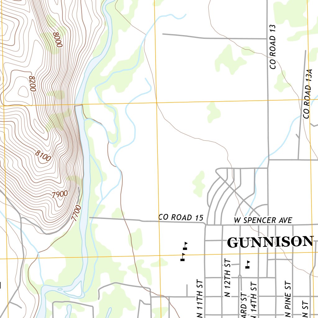 Gunnison, CO (2013, 24000-Scale) Map by United States Geological Survey ...