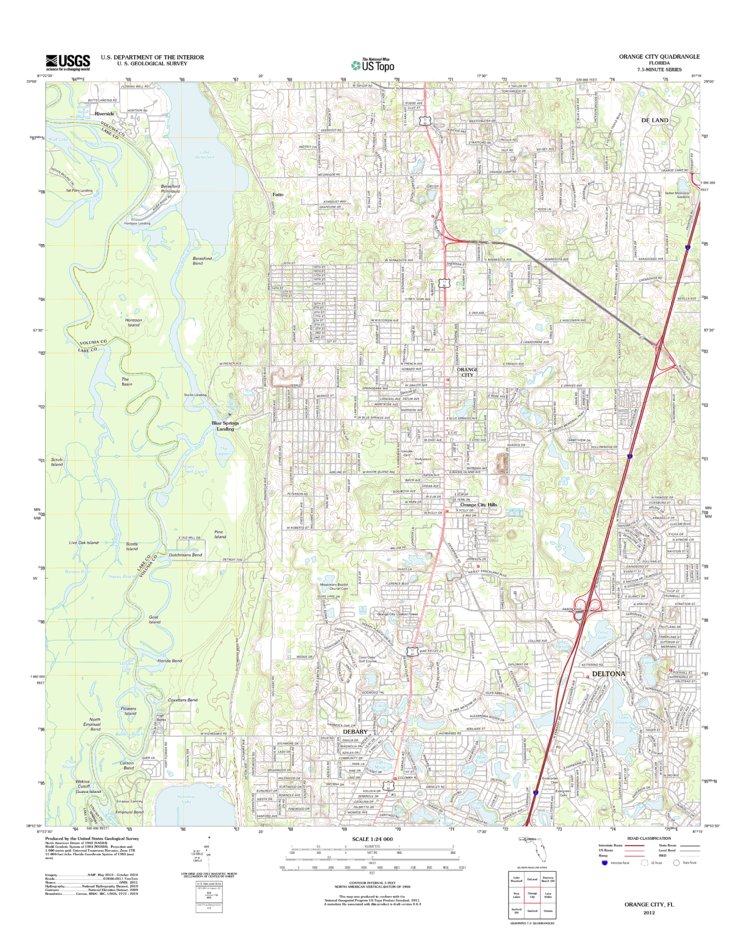 Orange City, FL (2012, 24000-Scale) Map by United States