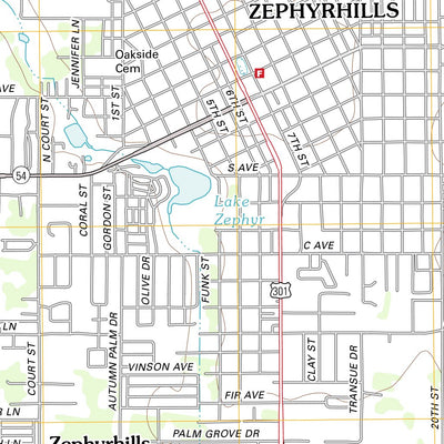 33541 Zip Code Zephyrhills, FL (2012, 24000-Scale) Map by United States Geological ...