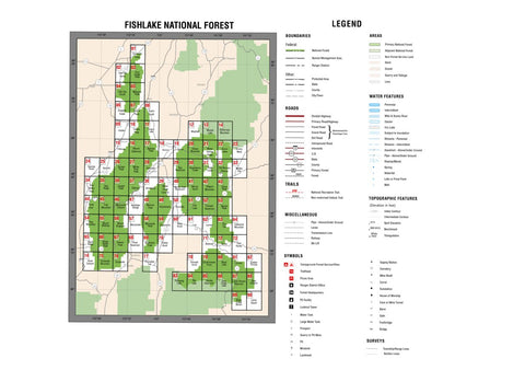 Fishlake National Forest Quad Location and Legend