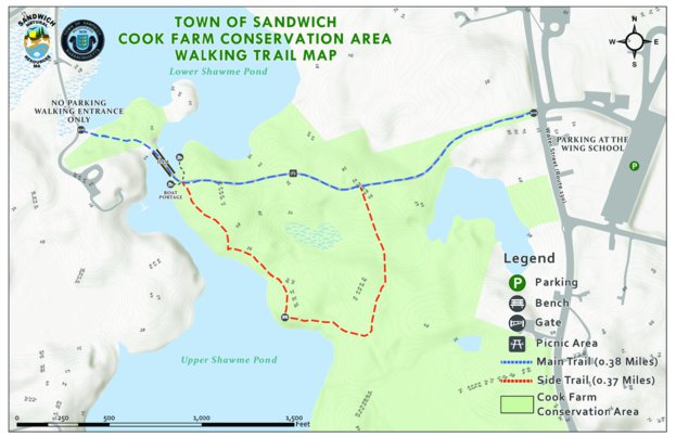 The Cook Ranch Map Cook Farm Conservation Area Trail Map by Town of Sandwich | Avenza Maps