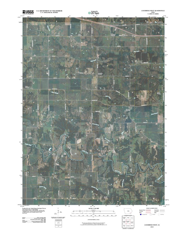 Lockridge West, IA (2010, 24000-Scale) Map by United States Geological ...