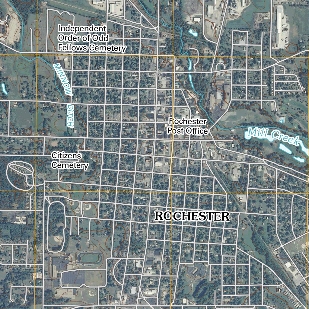 Rochester, IN (2010, 24000-Scale) Map by United States Geological ...