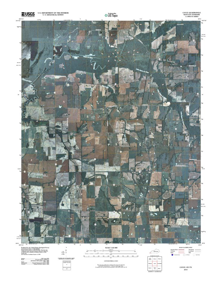 Cayce, KY-TN (2010, 24000-Scale) Map by United States Geological Survey ...