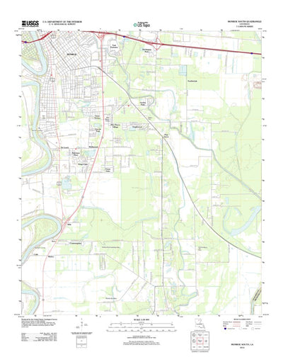 Monroe South, LA (2012, 24000-Scale) Preview 1