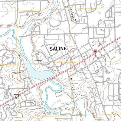 Saline, MI (2011, 24000-Scale) Map by United States Geological Survey ...