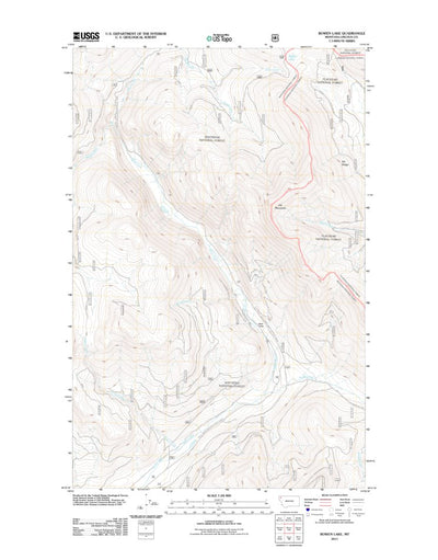 Bowen Lake, MT (2011, 24000-Scale) Preview 1
