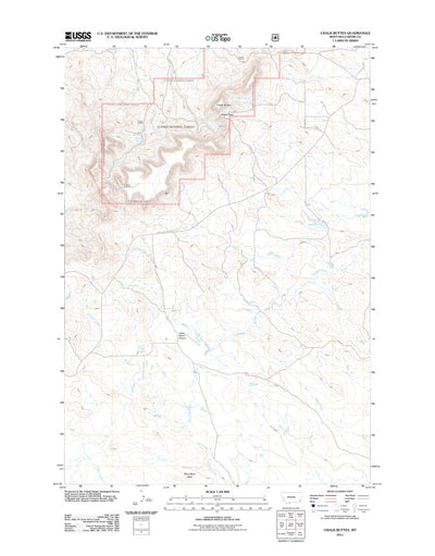 Chalk Buttes, MT (2011, 24000-Scale) Preview 1