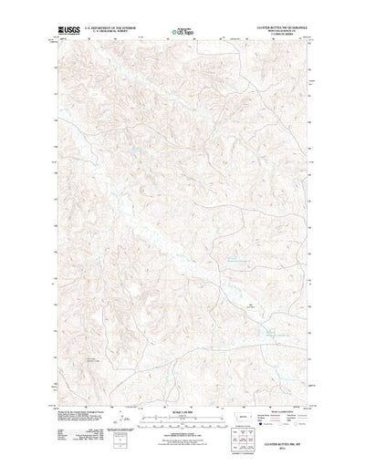 Cluster Buttes NW, MT (2011, 24000-Scale) Preview 1