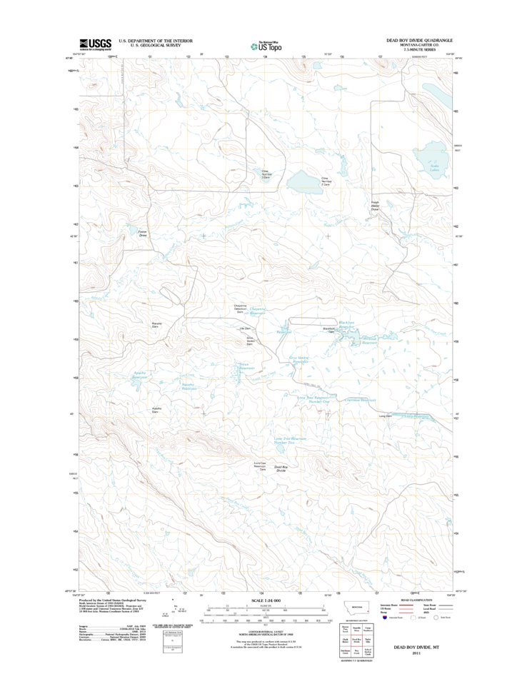 Dead Boy Divide, MT (2011, 24000-Scale) Map by United States Geological ...