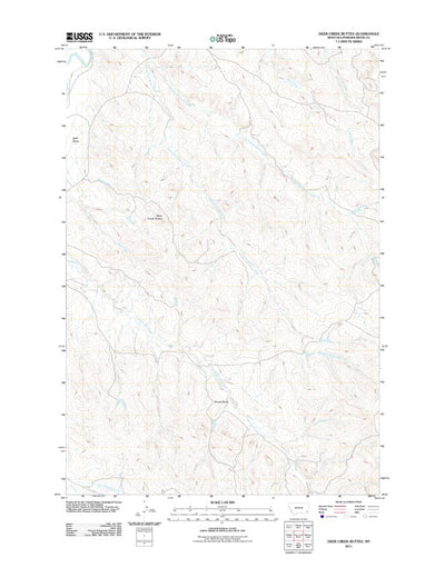 Deer Creek Buttes, MT (2011, 24000-Scale) Preview 1