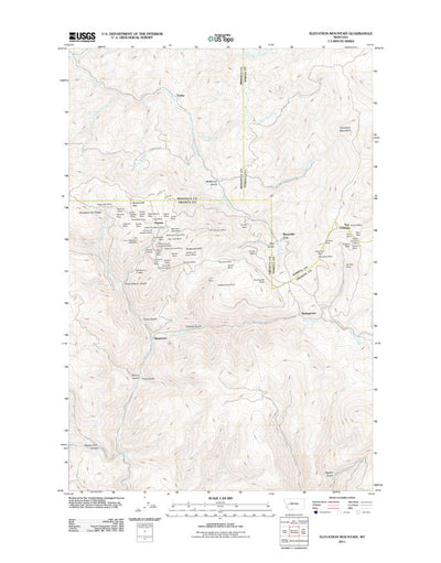Elevation Mountain, MT (2011, 24000-Scale) Preview 1