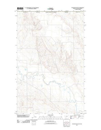 Four Buttes NE, MT (2011, 24000-Scale) Preview 1