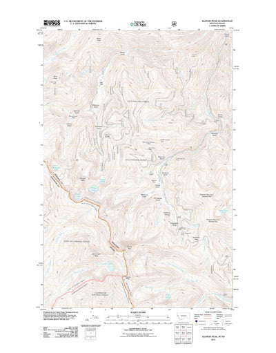 Illinois Peak, MT-ID (2011, 24000-Scale) Preview 1