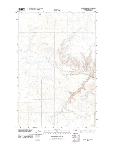 Square Butte NE, MT (2011, 24000-Scale) Preview 1