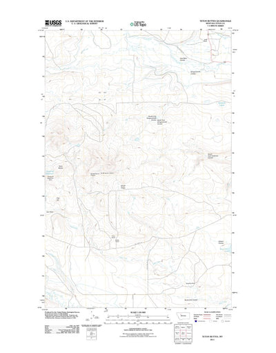 Teton Buttes, MT (2011, 24000-Scale) Preview 1