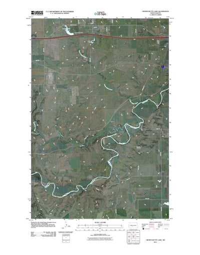 Crown Butte Lake, ND (2011, 24000-Scale) Preview 1