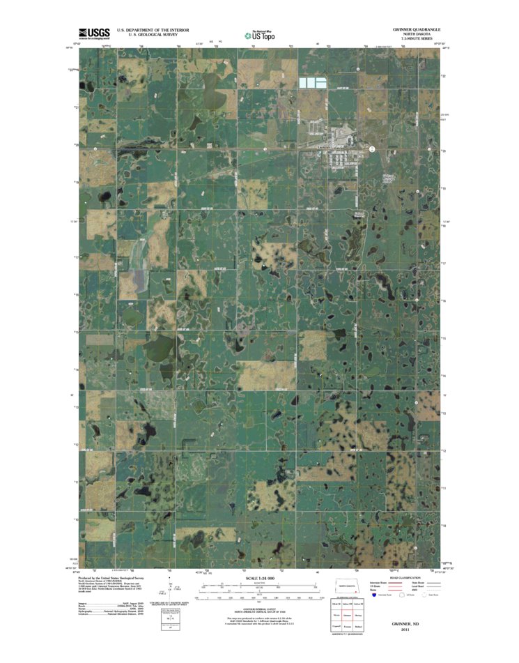 Gwinner, ND (2011, 24000-Scale) Map by United States Geological