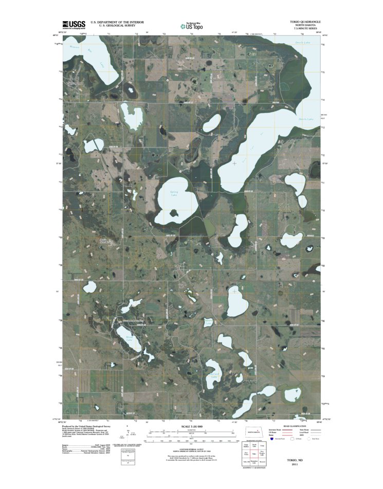 Tokio, ND (2011, 24000-Scale) Map by United States Geological