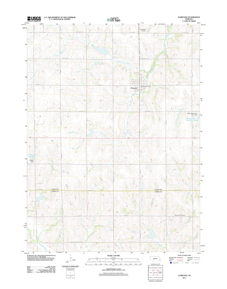 Elmwood, NE (2011, 24000Scale) map by United States Geological Survey