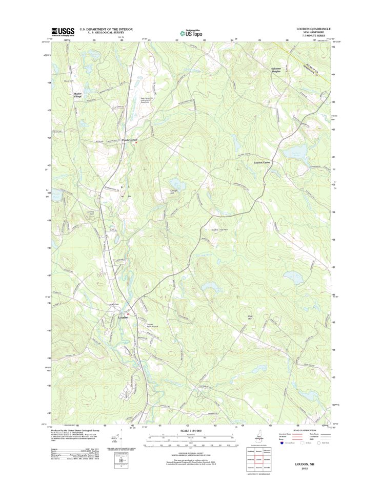 Loudon, NH (2012, 24000-Scale) Map by United States Geological Survey ...