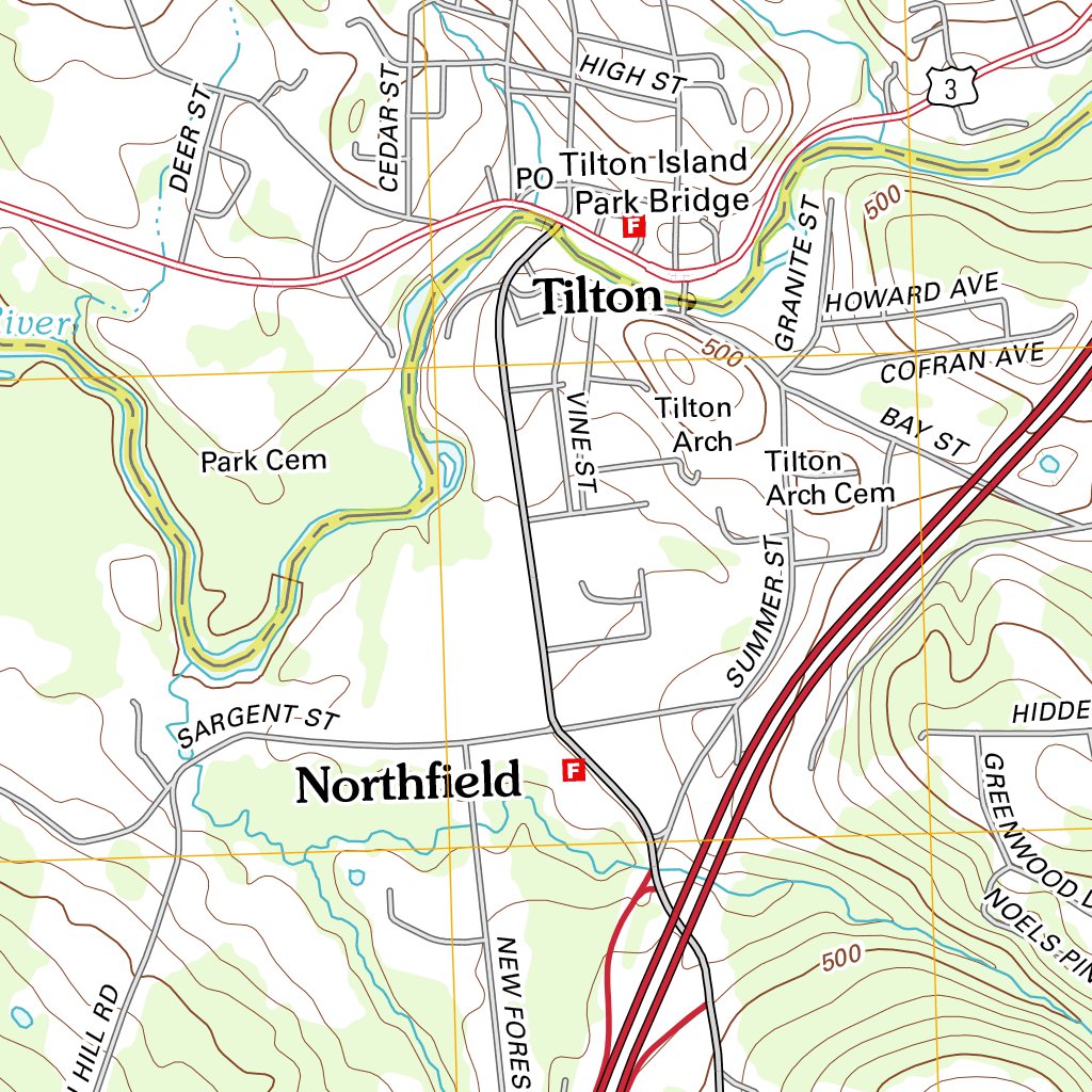 Nh 5 Map Northfield, NH (2012, 24000-Scale) Map by United States Geological ...