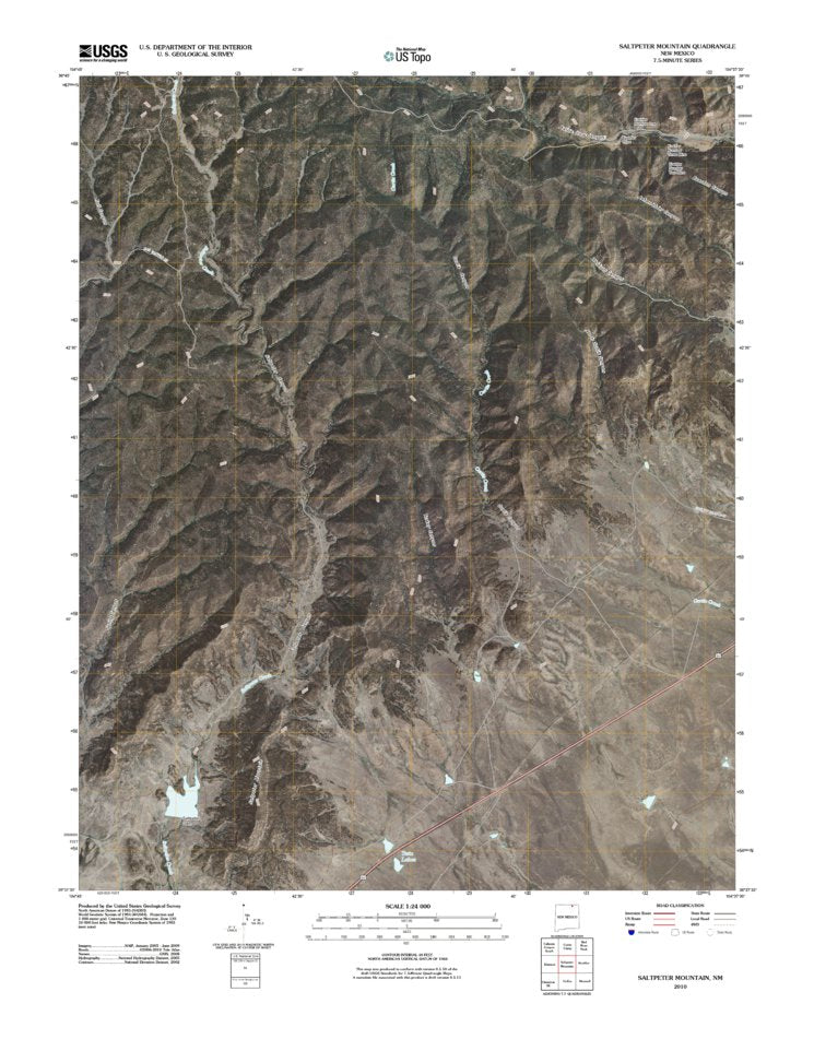 Saltpeter Mountain, NM (2010, 24000-Scale) Map by United States ...