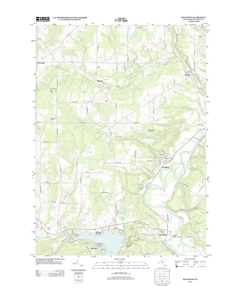 Houghton, NY (2013, 24000Scale) map by United States Geological Survey