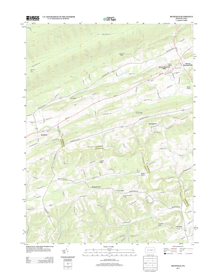 Richfield, PA (2013, 24000Scale) Map by United States Geological