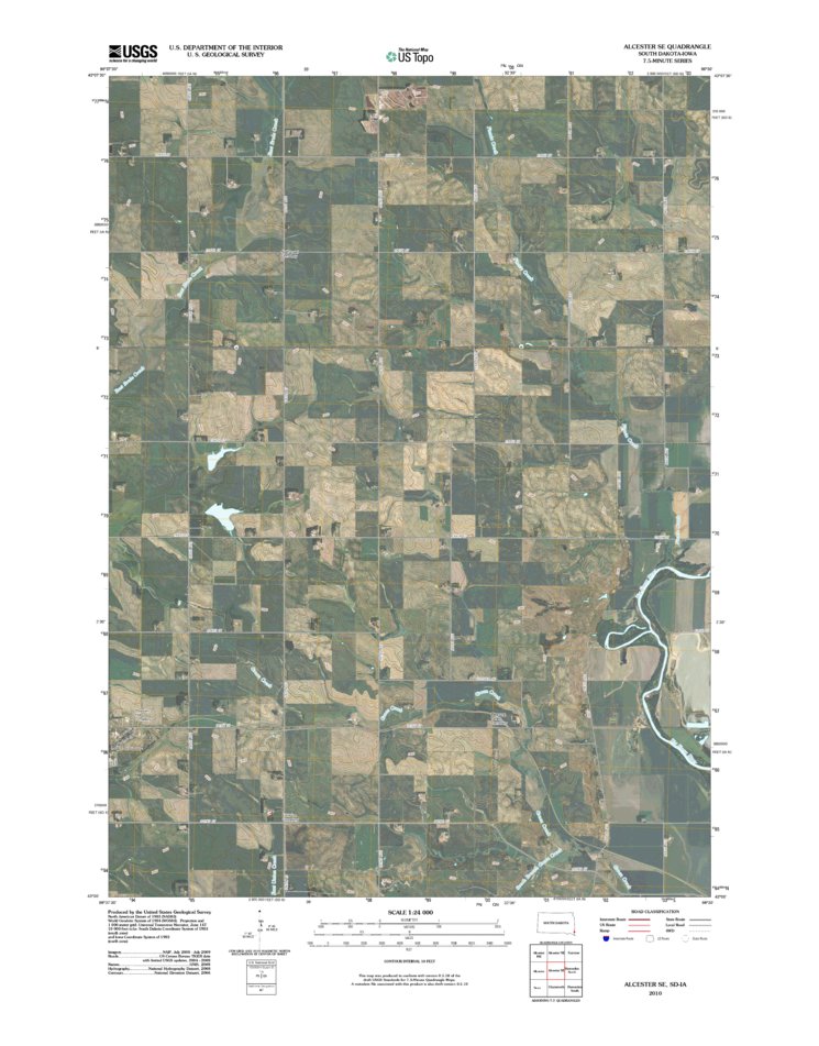 Alcester SE, SD-IA (2010, 24000-Scale) Map by United States Geological ...