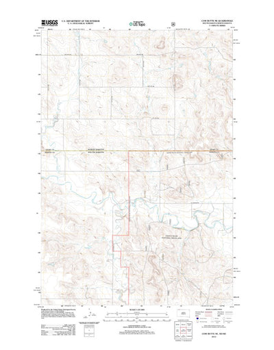 Cow Butte NE, SD-ND (2012, 24000-Scale) Preview 1