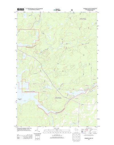 Barker Lake, WI (2013, 24000-Scale) Preview 1