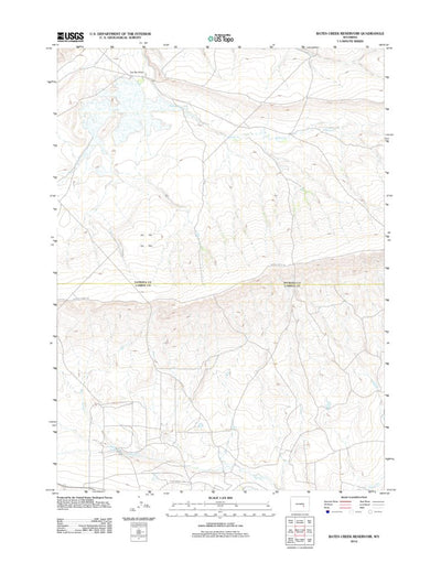 Bates Creek Reservoir, WY (2012, 24000-Scale) Preview 1