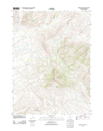 Bradley Peak, WY (2012, 24000-Scale) Preview 1
